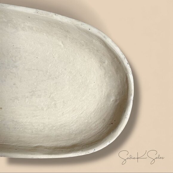 8x19 Artisan Handcrafted Decorative Oval Tray Cream - Hearth & Hand Magnolia - Picture 7 of 7